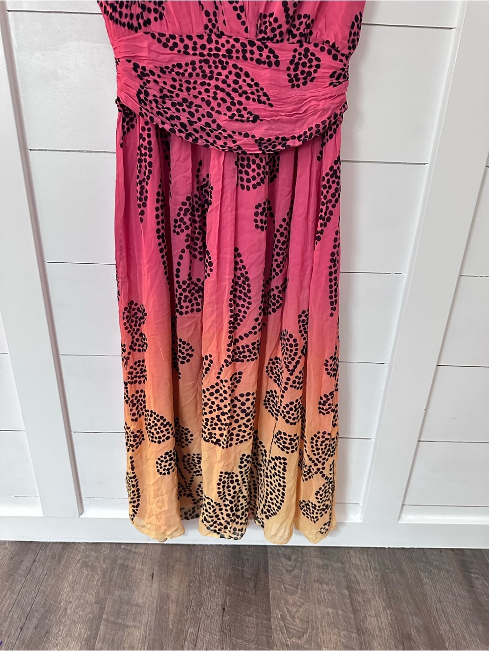 Anthropology M Verb Pallavi Singhee V neck ombre maxi dress shabby chic - Picture 4 of 15